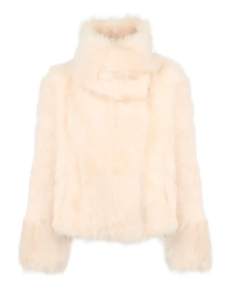 Yves Salomon Toscana Shearling-Jacke - Nude Nude