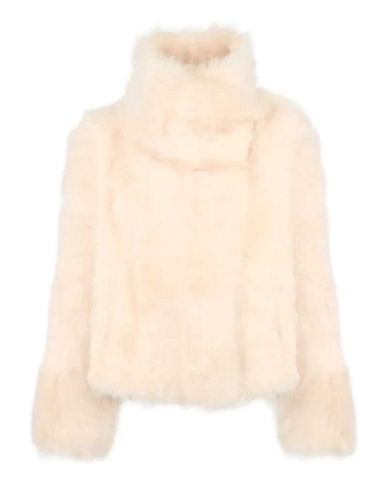 Yves Salomon Toscana Shearling-Jacke - Nude Nude