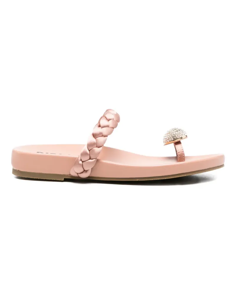 Bibi Lou Balne braided crystal-embellished sandals - Rosa Rosa