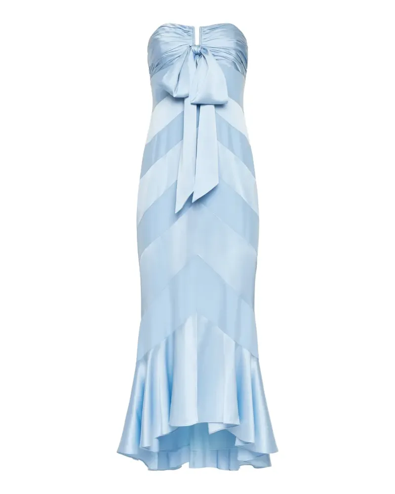 Cinq à Sept bow strapless dress - Blau Blau