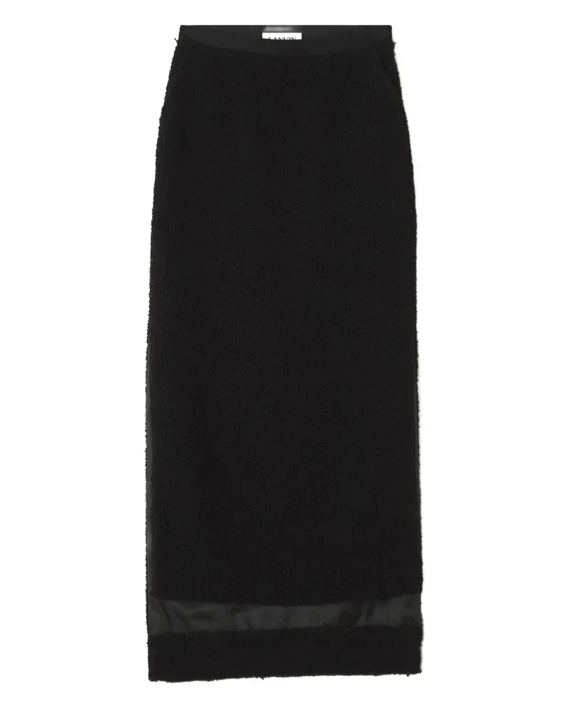 Lanvin Strukturierter Rock - Schwarz Schwarz