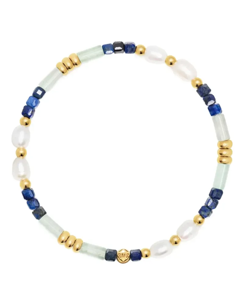 Nialaya Perlenarmband mit Schmucksteinen - Blau Blau