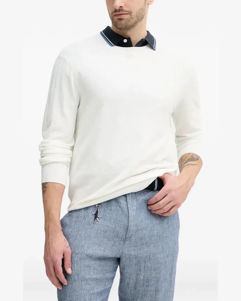 Armani Exchange textured crew-neck sweater - Weiß Weiß