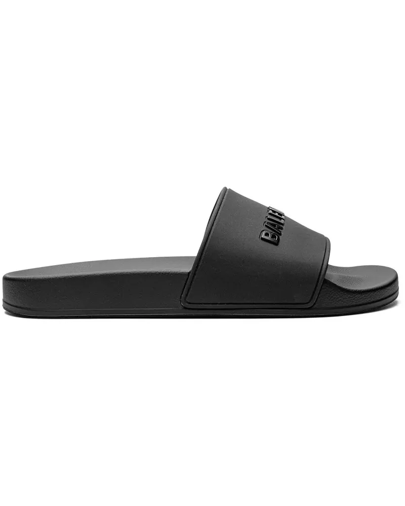 Balenciaga Pantoletten mit Logo-Prägung - Schwarz Schwarz