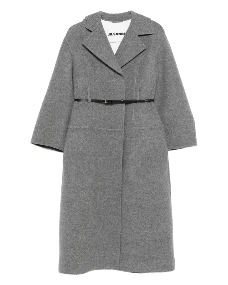 Jil Sander Mantel mit Gürtel - Grau Grau