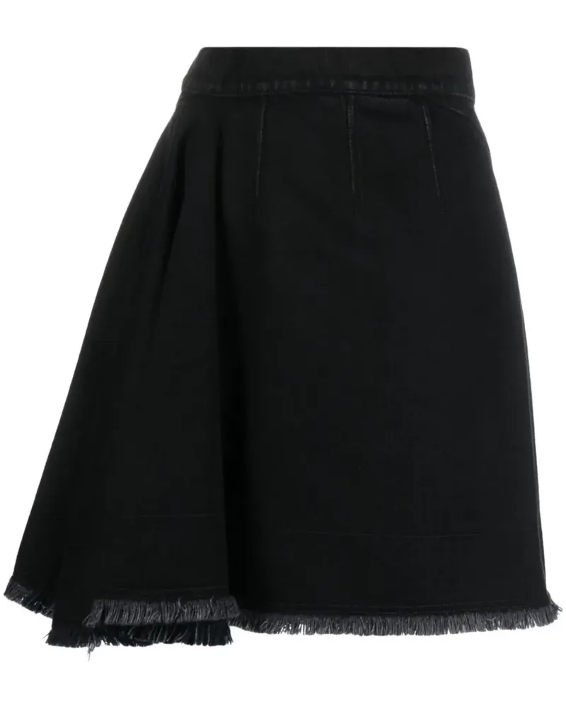 Alexander McQueen Taillenrock in A-Linie - Schwarz Schwarz