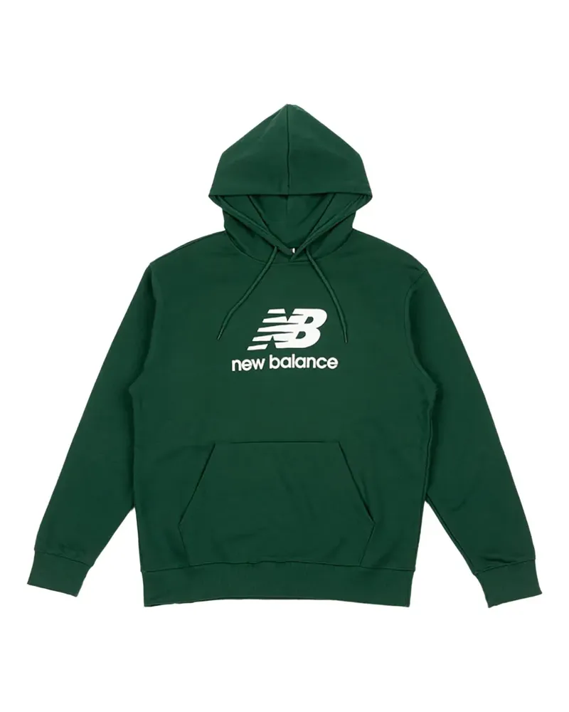 New Balance Frottee-Hoodie mit Logo - Grün Grün