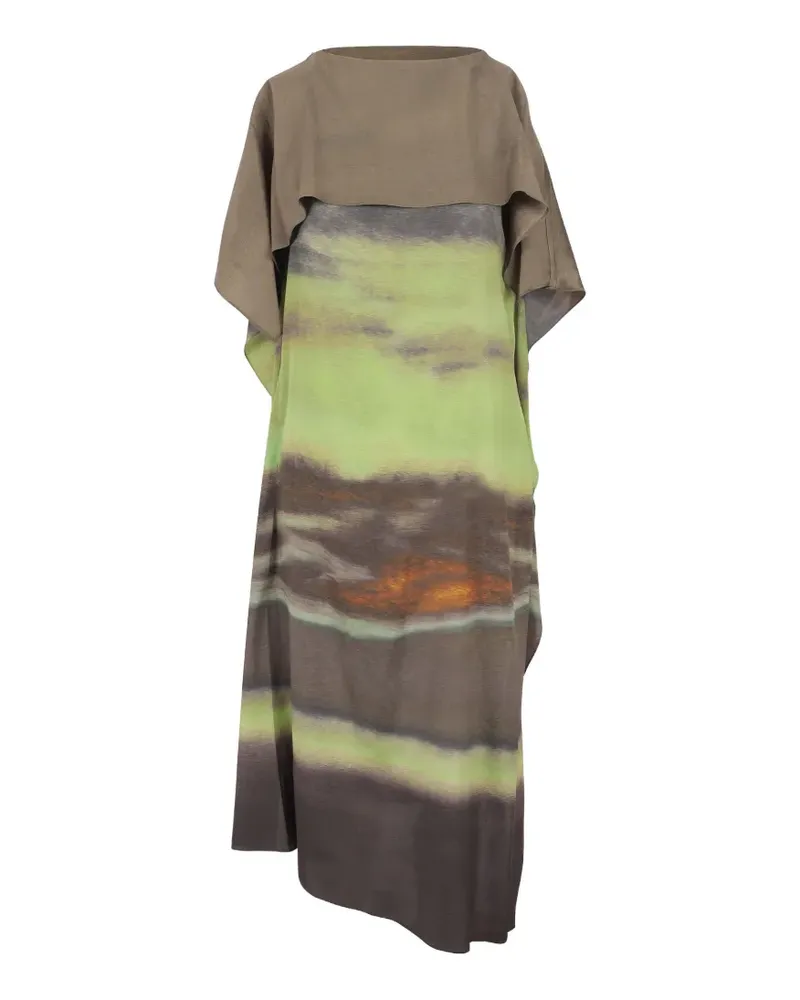 christian wijnants Durango Midikleid mit abstraktem Print - Grün Grün