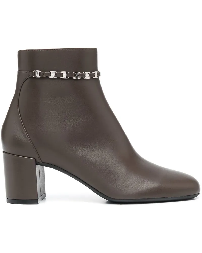 Ferragamo Stiefeletten aus Leder - Braun Braun