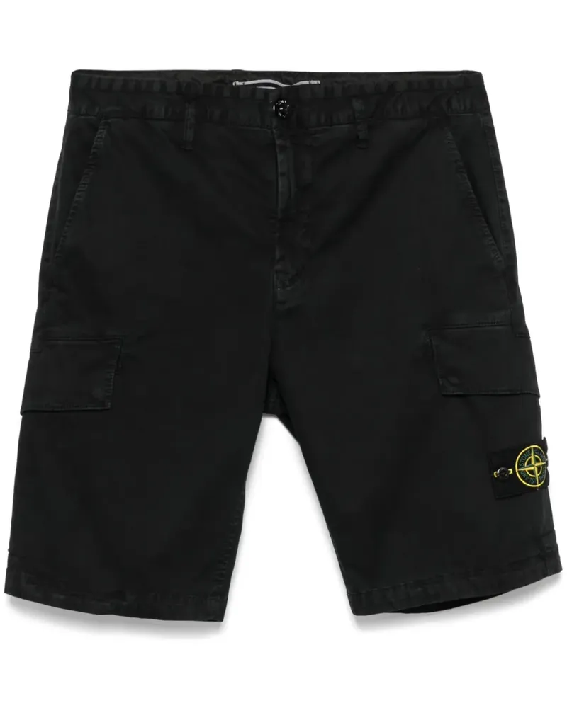Stone Island Shorts mit Kompass-Patch - Schwarz Schwarz