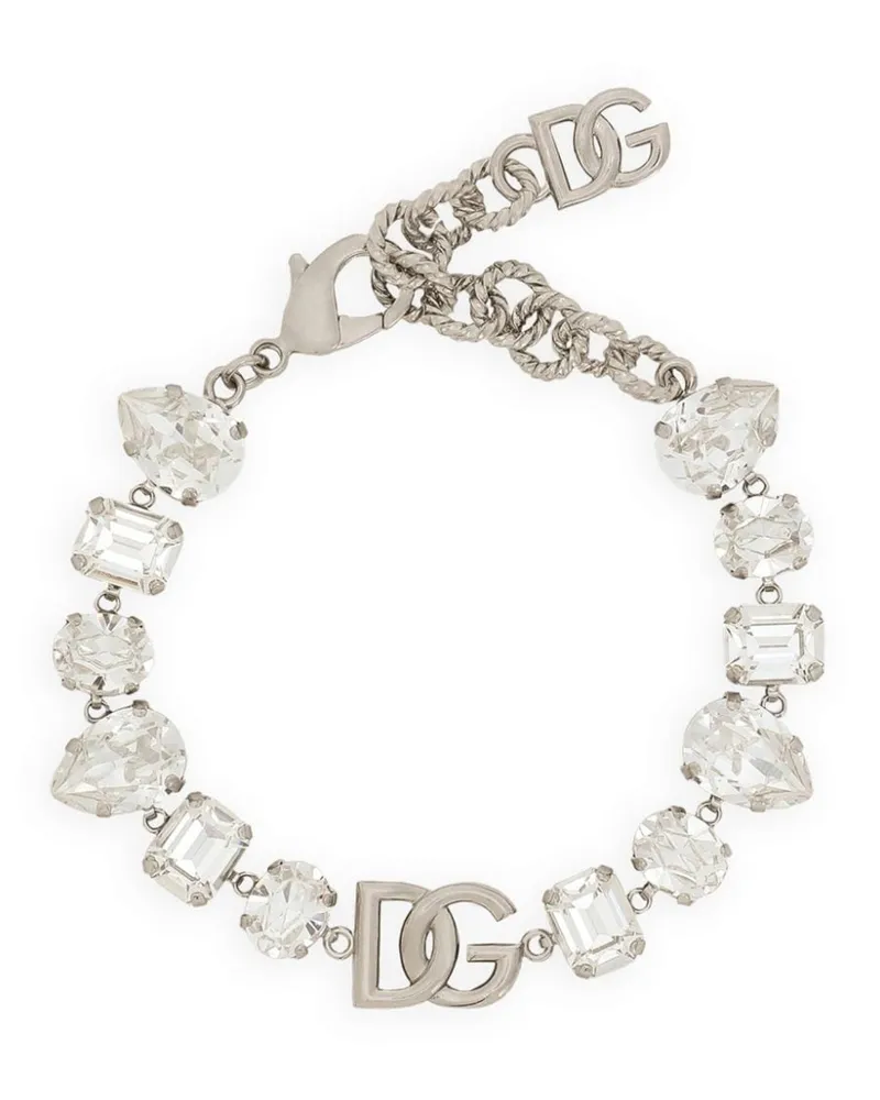 Dolce & Gabbana Armband mit Kristallen - Silber Silber