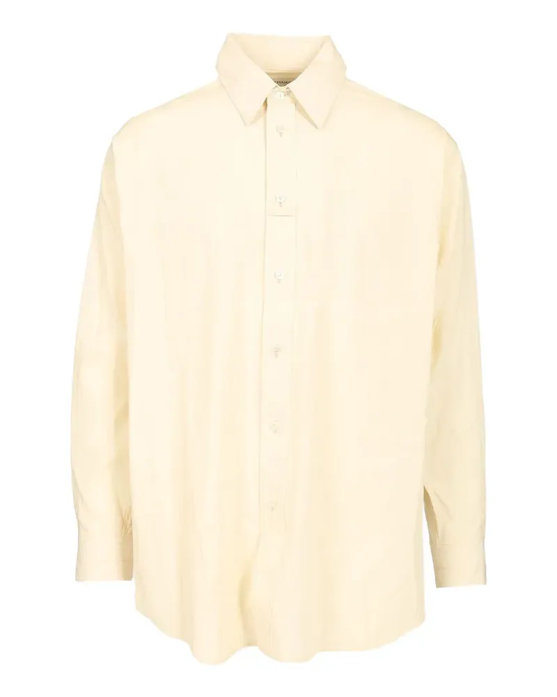 Christophe Lemaire pointed-collar shirt - Nude Nude