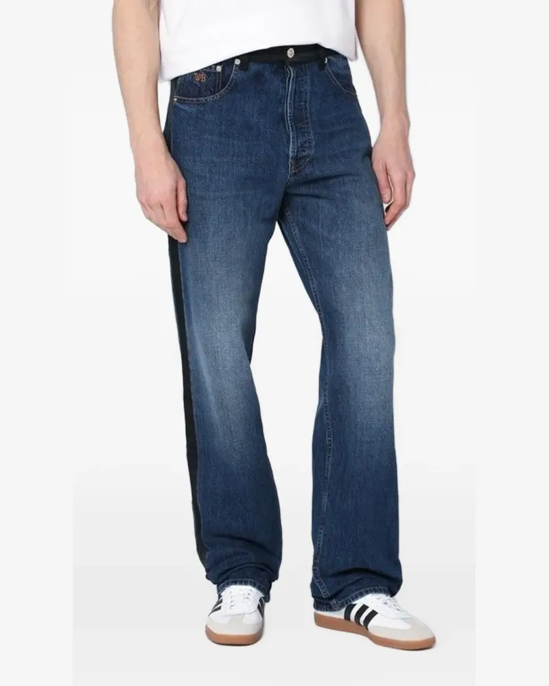 Wales Bonner Ausgeblichene Indigo Hose - Blau Blau