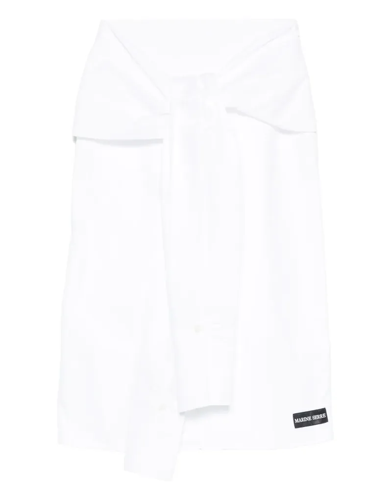 Marine Serre wrapped midi skirt - Weiß Weiß