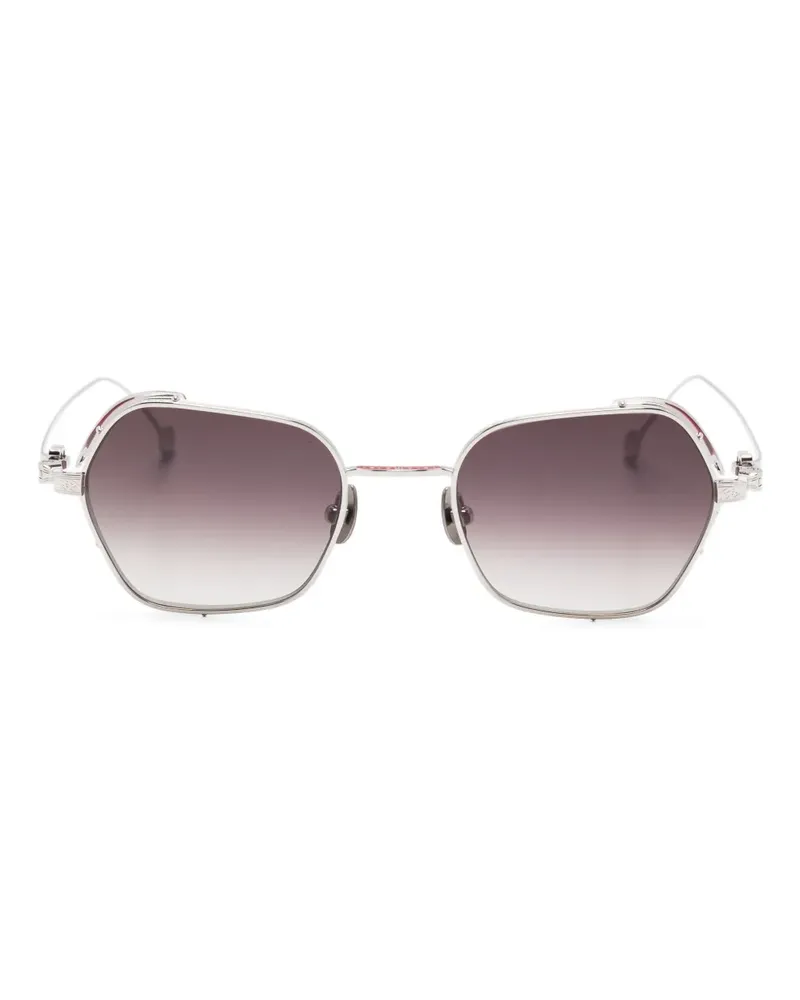 MATSUDA Sonnenbrille mit geometrischem Gestell - Silber Silber