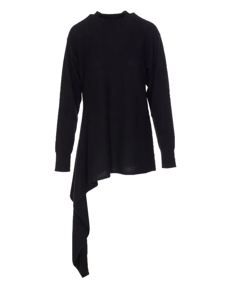 Uma Wang Langarmshirt mit Schleife - Schwarz Schwarz