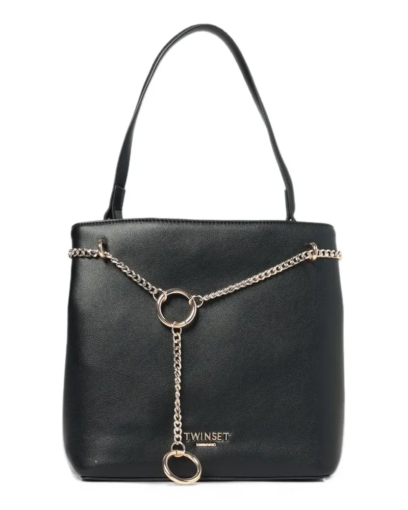 Twin-Set chain-embellished shoulder bag - Schwarz Schwarz
