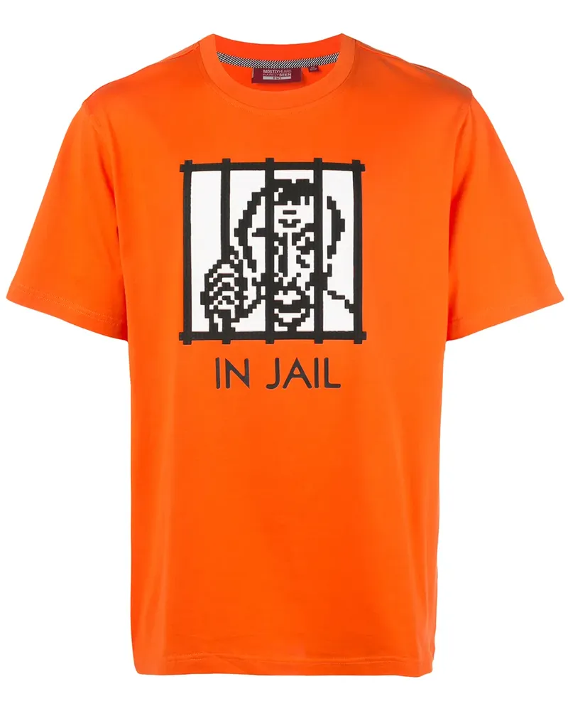 Mostly Heard Rarely Seen T-Shirt mit "Bars"-Print - Orange Orange