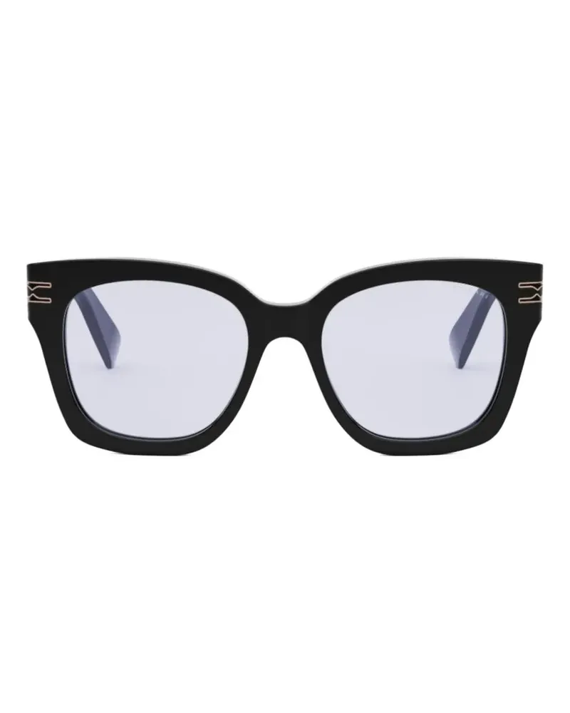 Bulgari rectangle-frame glasses - Schwarz Schwarz