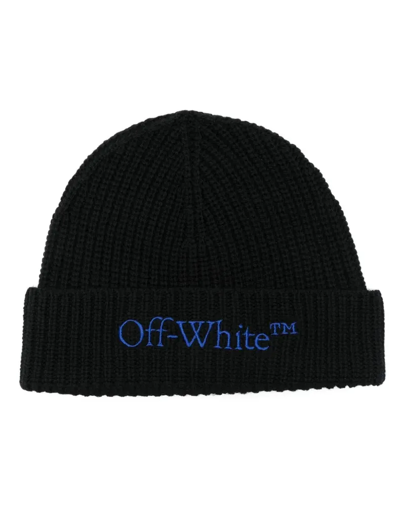 OFF-WHITE Beanie mit Logo-Stickerei - Blau Blau