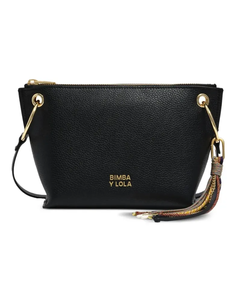 BIMBA Y LOLA Mittelgroße Trapezium Umhängetasche - Schwarz Schwarz