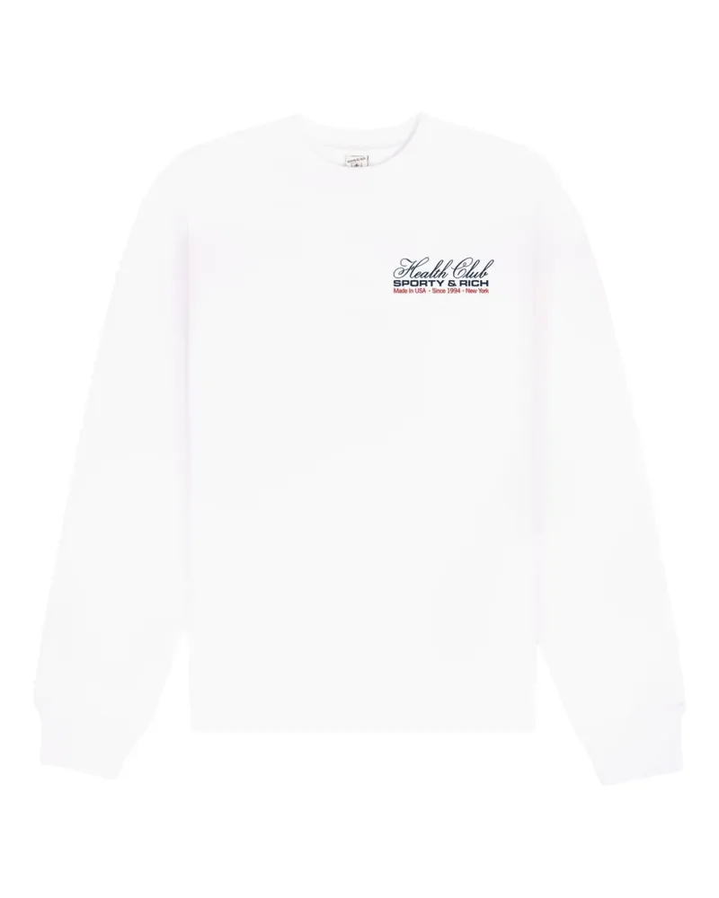 SPORTY & RICH Sweatshirt mit Logo-Print - Weiß Weiß