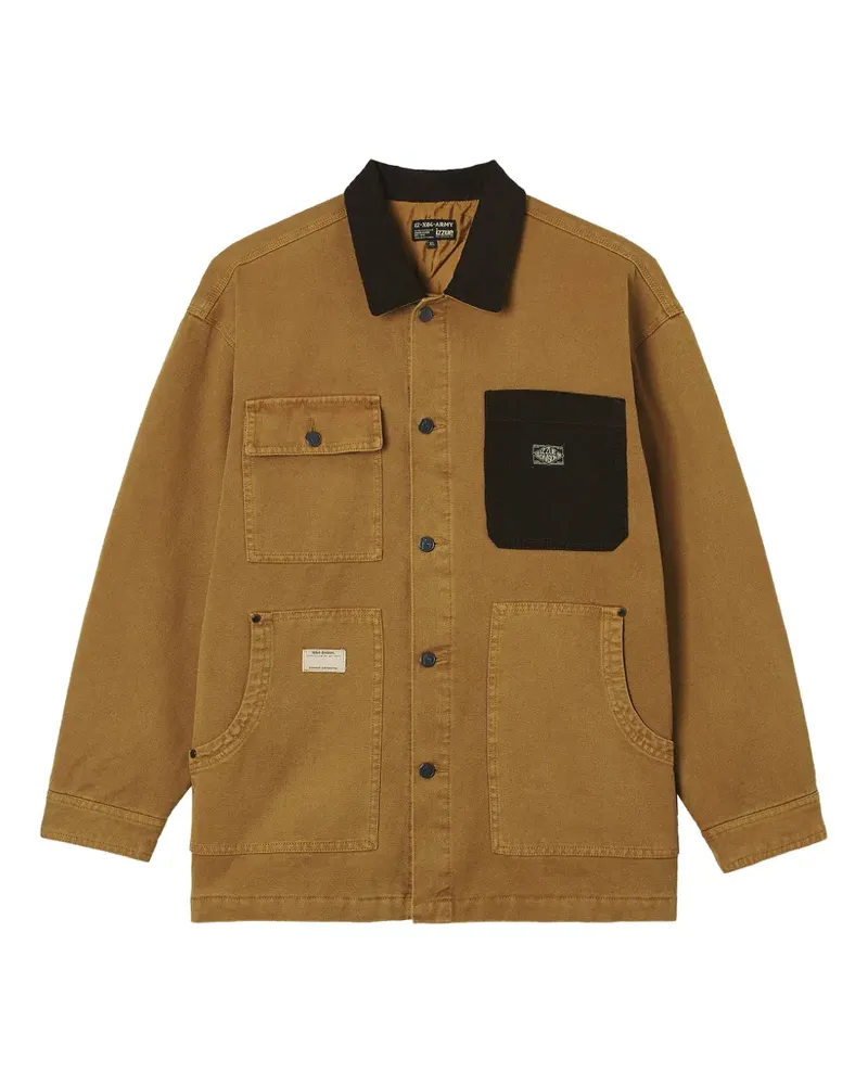 Izzue Hemdjacke mit aufgesetzten Taschen - Braun Braun