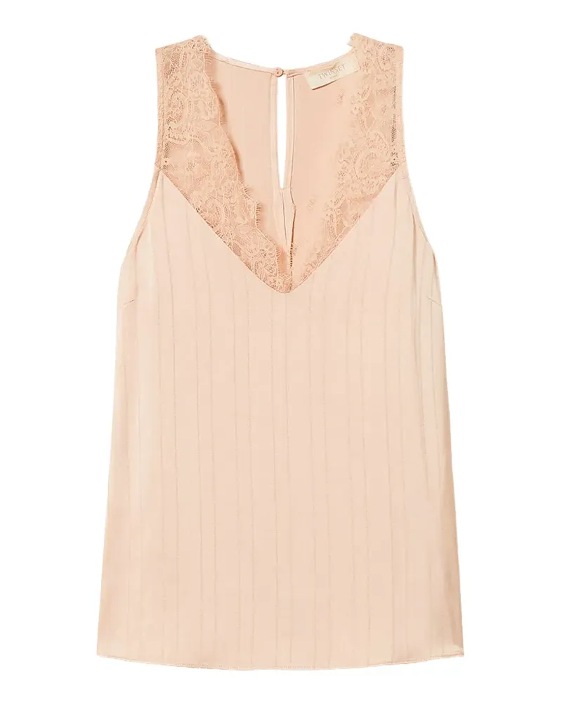 Twin-Set satin and lace top - Rosa Rosa