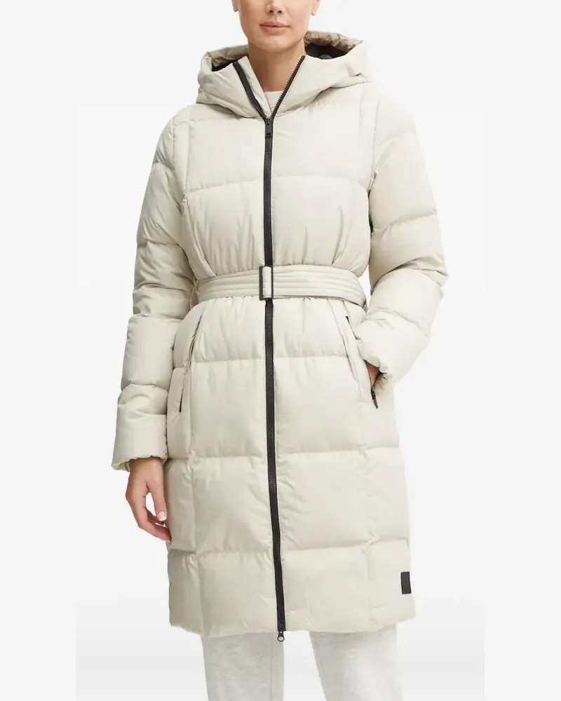 Jack Wolfskin Frozen Lake belted hooded coat - Nude Nude