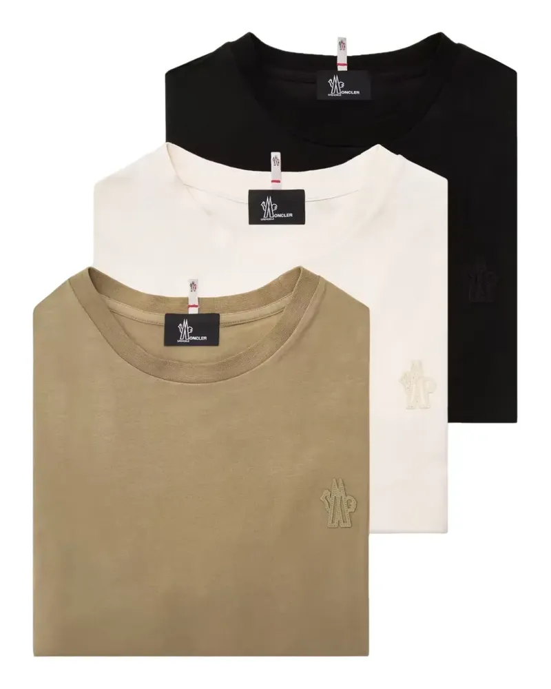 Moncler T-Shirts mit Logo (3er-Set) - Nude Nude