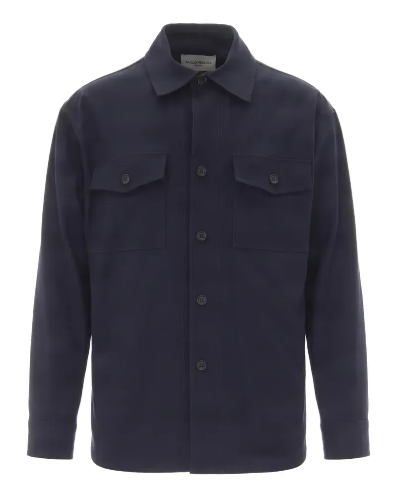 Paolo Pecora Milano button-up chest-pocket shirt - Blau Blau