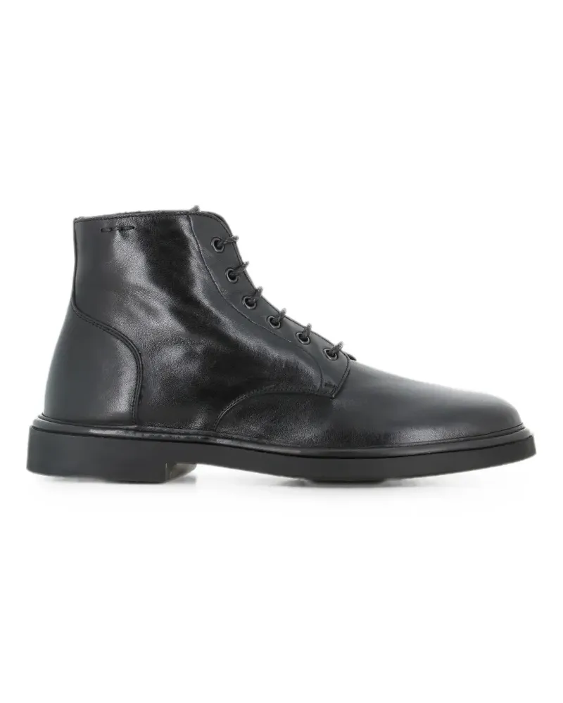 Alexander Hotto Amphibian lace-up leather ankle boots - Schwarz Schwarz