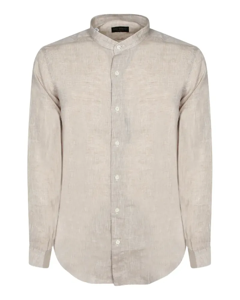 Dell'oglio mandarin-collar long-sleeve shirt - Nude Nude