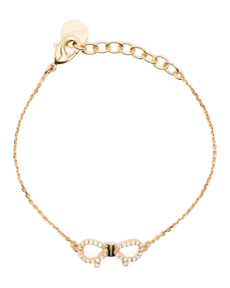 Ferragamo Vara bow crystal-embellished bracelet - Gold Gold