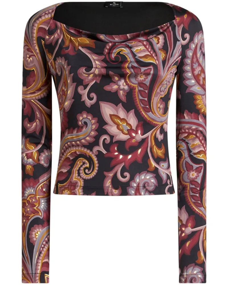 Etro Jersey-Oberteil mit Print - Rosa Rosa