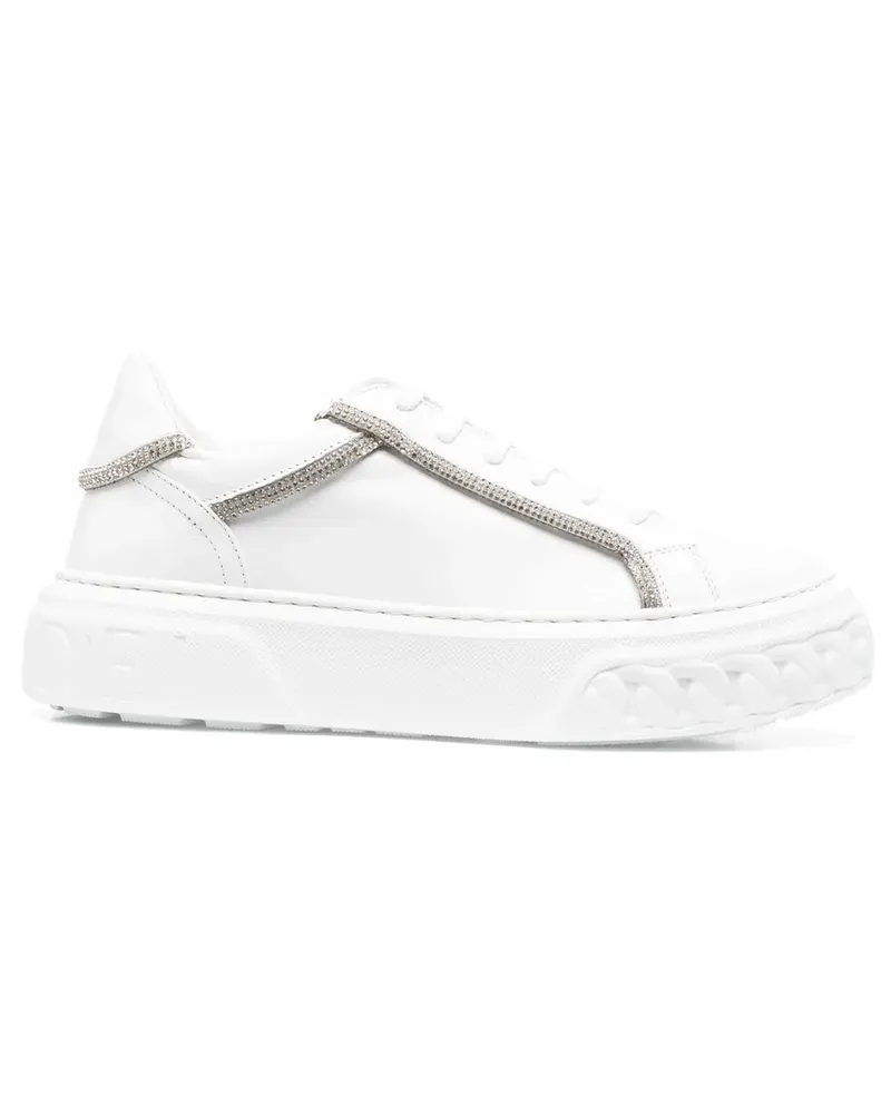 Casadei Sneakers mit Kristallen - Weiß Weiß