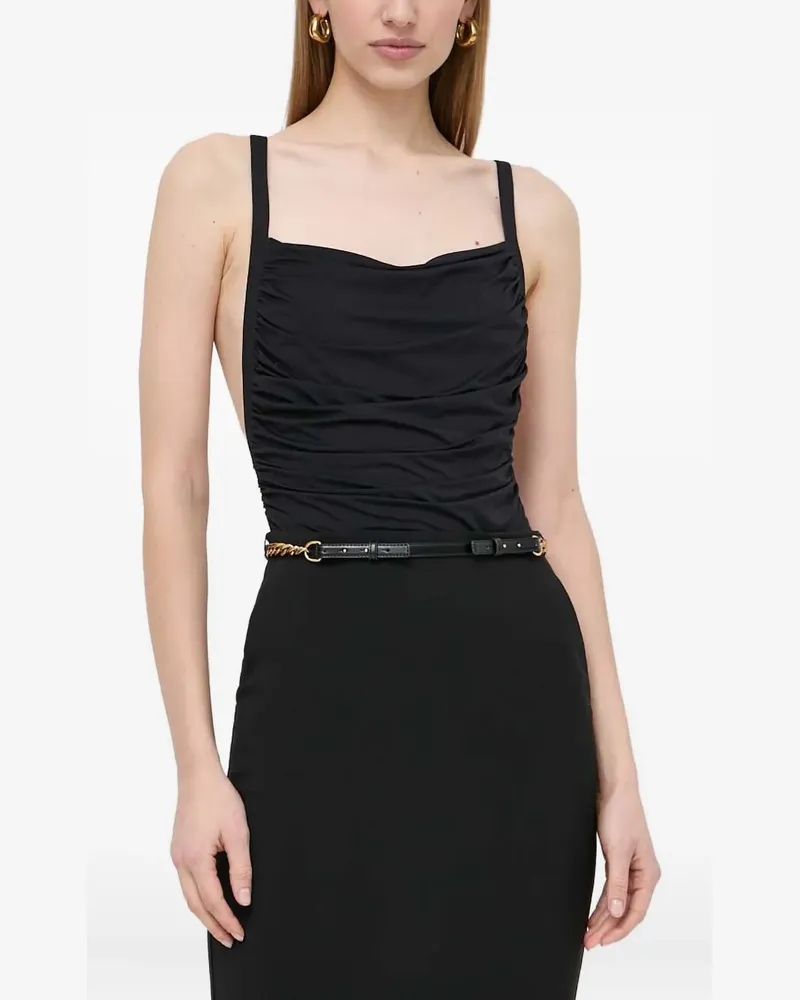 Patrizia Pepe ruched strap top - Schwarz Schwarz