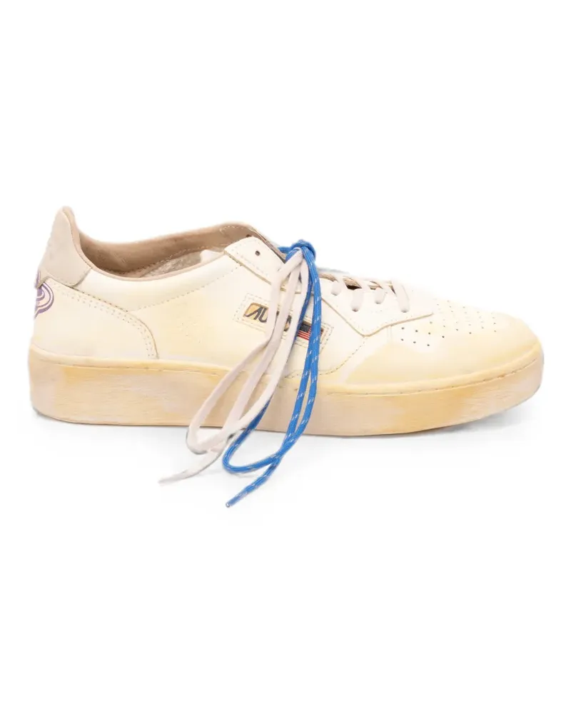 AUTRY Medalist distressed leather sneakers - Weiß Weiß