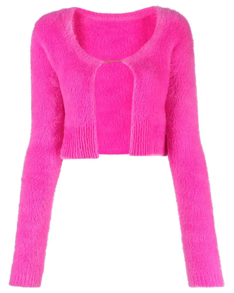 Jacquemus La Maille Cropped-Cardigan - Rosa Rosa