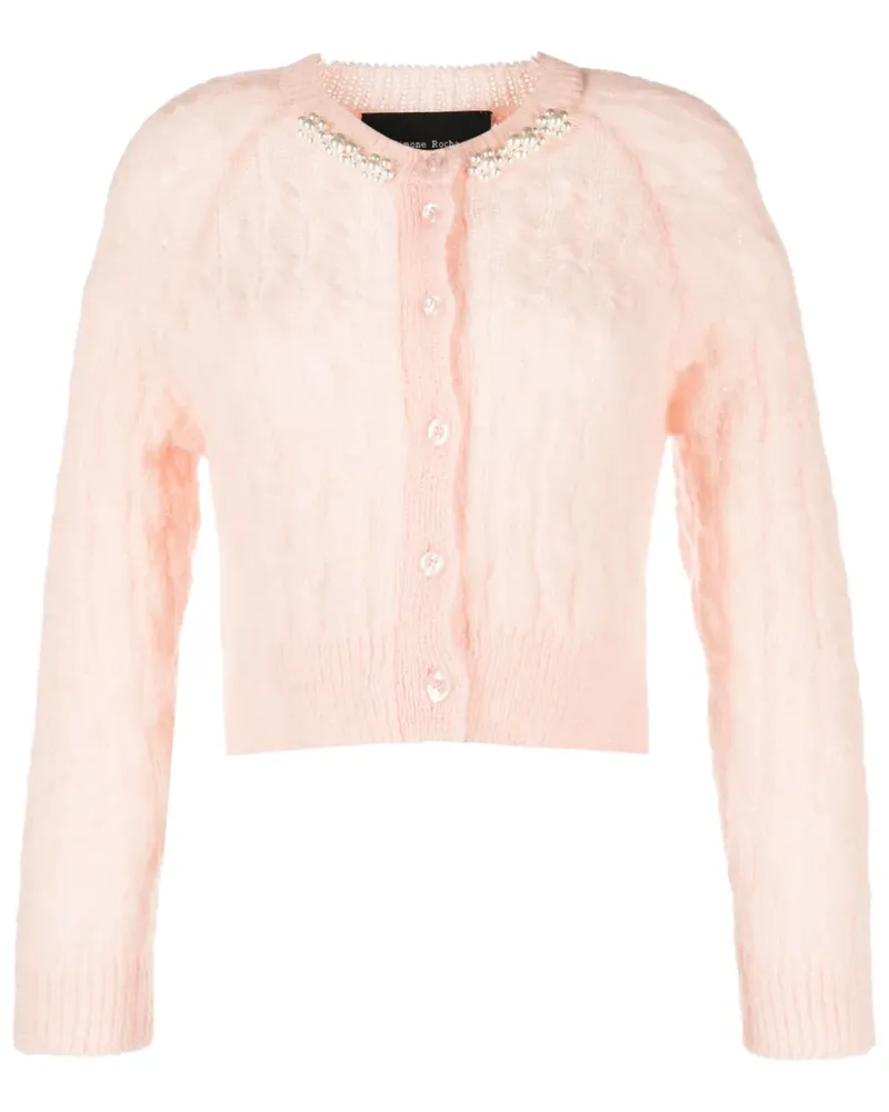 Simone Rocha Cardigan mit Zopfmuster - Rosa Rosa