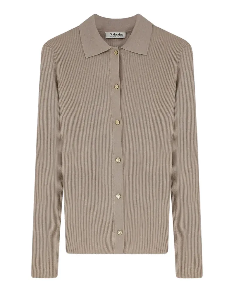 Max Mara Max Mara ribbed-knit cardigan - Nude Nude