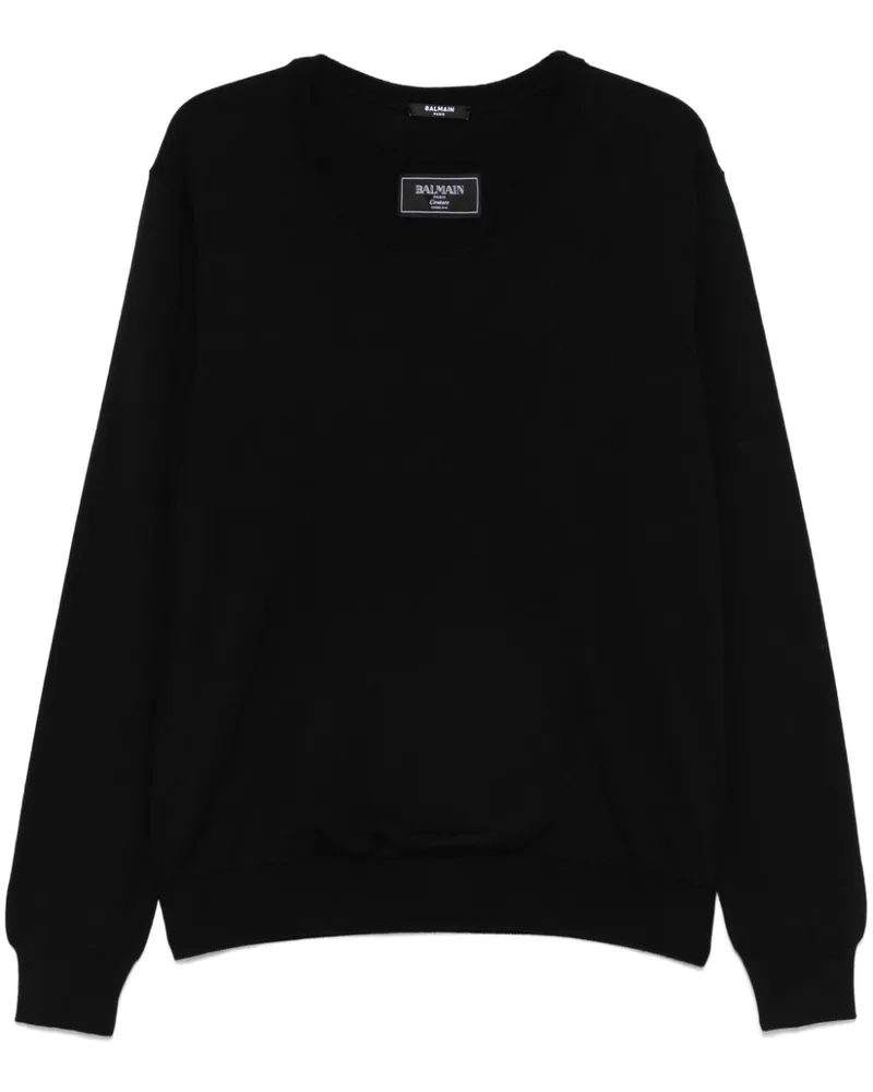 Balmain Pullover mit doppeltem Kragen - Schwarz Schwarz