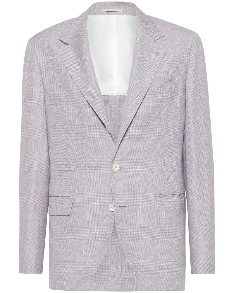 Brunello Cucinelli Sakko mit Prince of Wales-Karo - Violett Violett