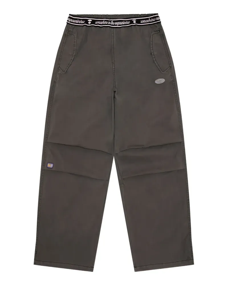 BAPE Hose mit Logo-Patch - Grau Grau