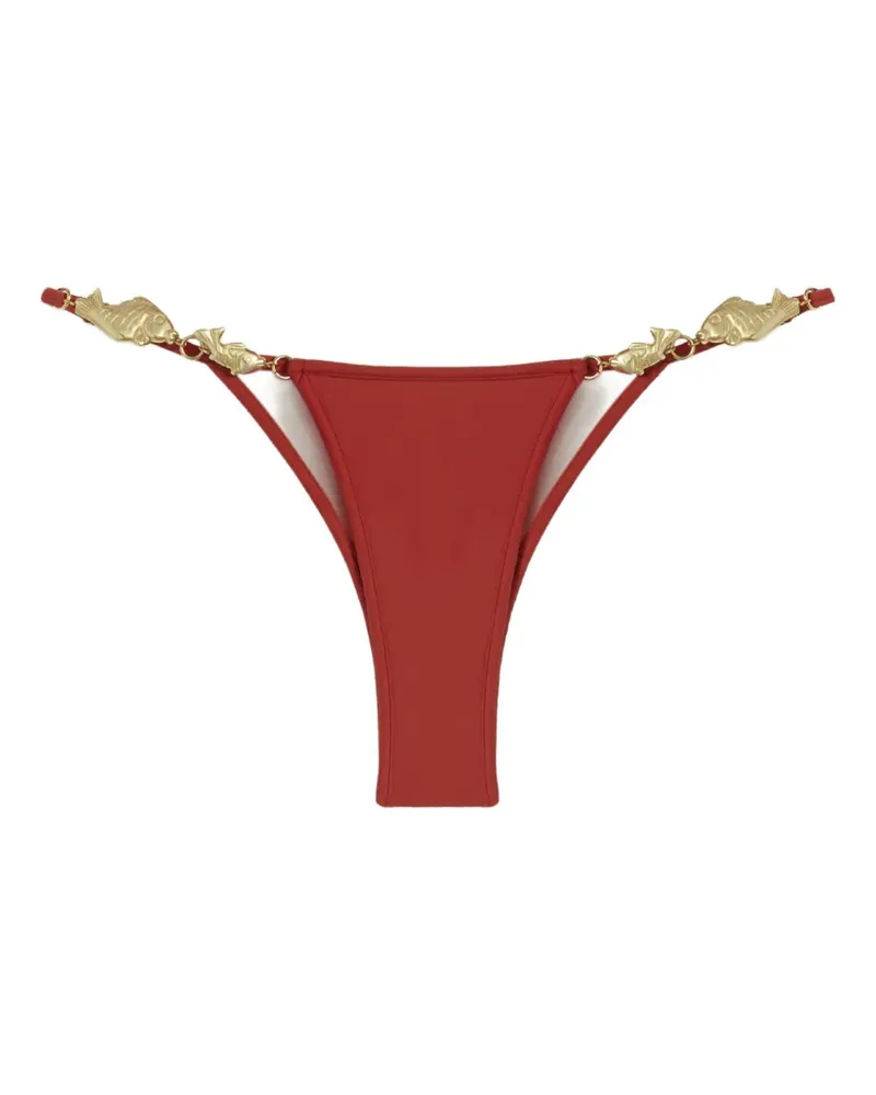 Reina Olga Splash fish-detail bikini bottoms - Rot Rot