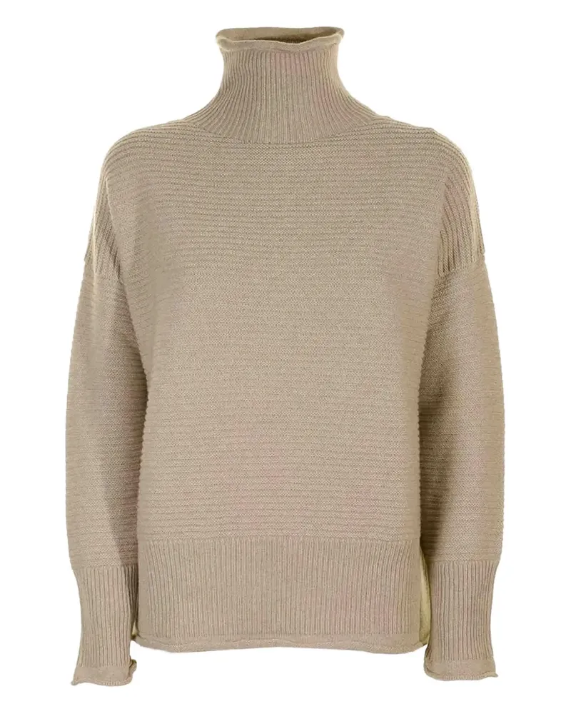Eleventy Gerippter Rollkragenpullover - Nude Nude
