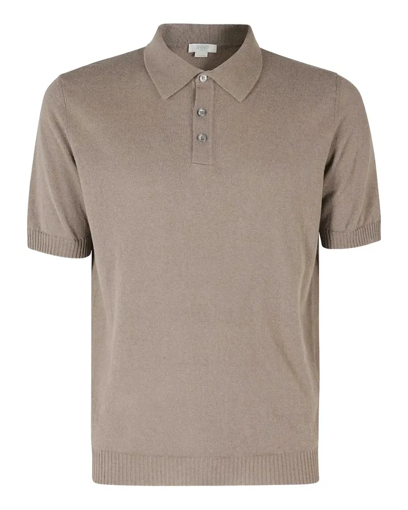 Seventy short-sleeve knit polo shirt - Nude Nude