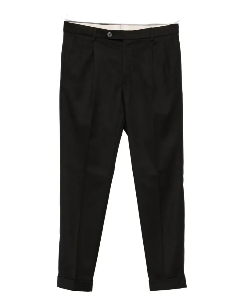 GTA Luca pressed-crease turned-up trousers - Schwarz Schwarz