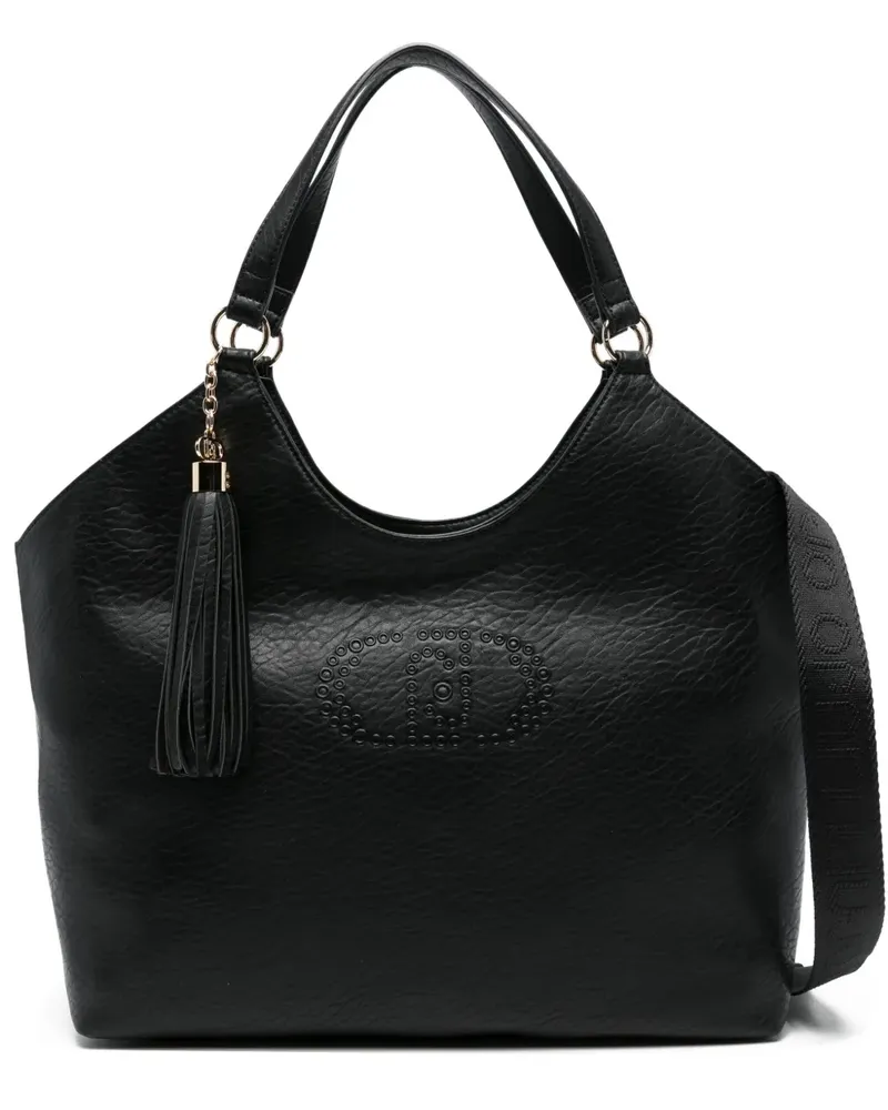 Liu Jo Großer Tote Bag mit Quasten - Schwarz Schwarz
