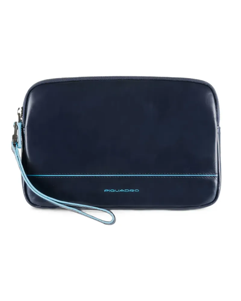 Piquadro leather wristlet clutch bag - Blau Blau